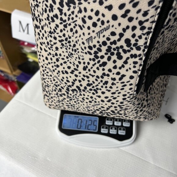 Mali Lilly Leopard Print Canvas Duffle Medium Carry-On Tote‎ Glam Mob Wife - Picture 9 of 9